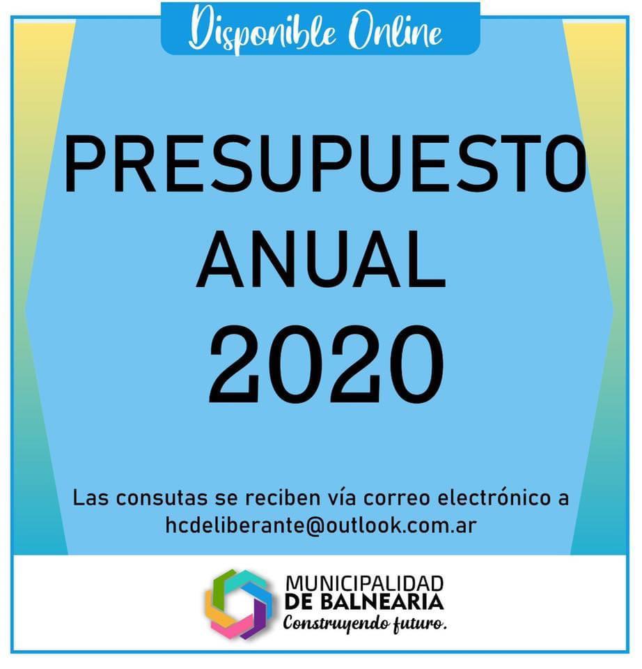 Presupuesto Municipal 2020.
