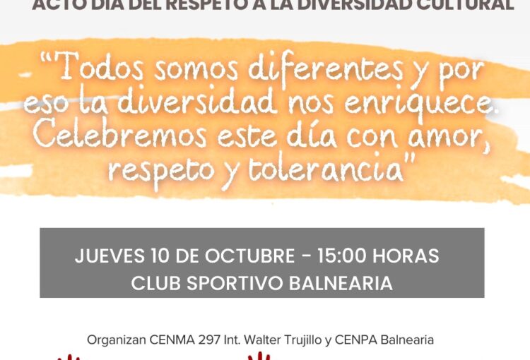 Lee más sobre el artículo Invitación al acto por el Día del Respeto a la Diversidad Cultural