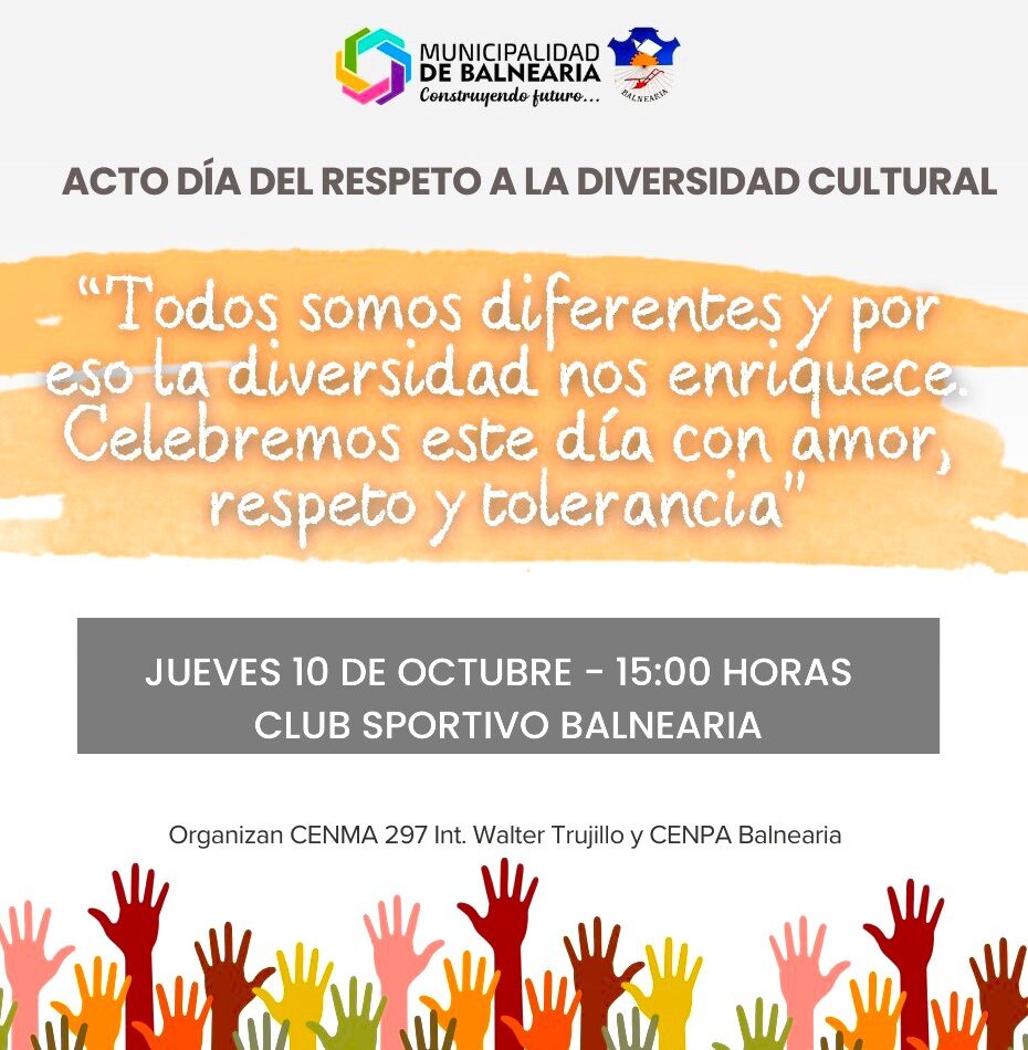 En este momento estás viendo Invitación al acto por el Día del Respeto a la Diversidad Cultural