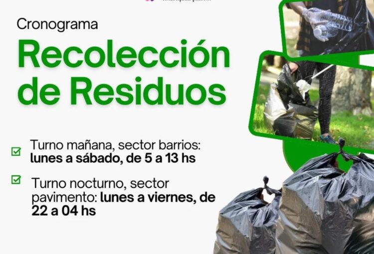 Lee más sobre el artículo Cronograma semanal de Recolección de Residuos