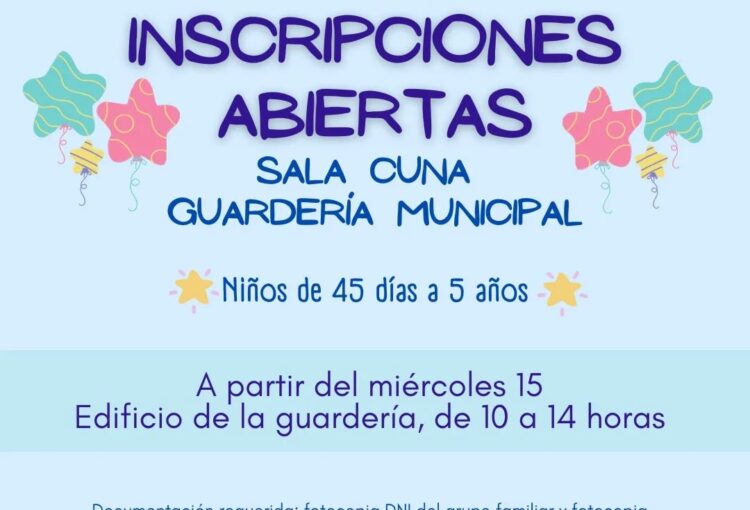 Lee más sobre el artículo Inscripciones abiertas a Sala Cuna y Guardería Municipal