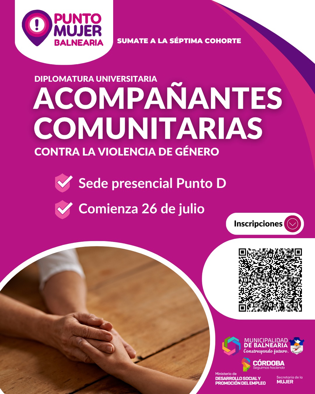 En este momento estás viendo Llega a Balnearia la Diplomatura Universitaria en Acompañantes Comunitarias contra la Violencia de Género