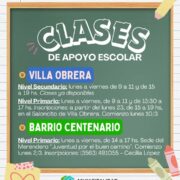 Lee más sobre el artículo Clases de apoyo escolar en Villa Obrera y Barrio Centenario