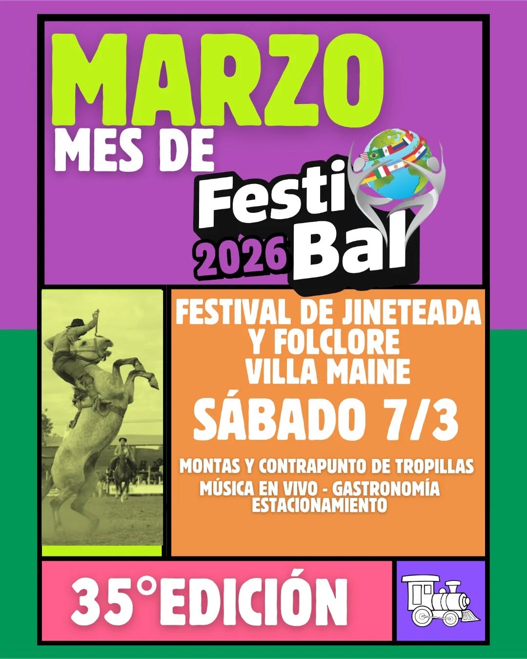 En este momento estás viendo 35º edición del Festival de Jineteada y Folclore de Villa Maine